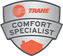 Logo for Trane comfort specialist