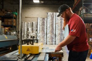 image of a BVHVAC technician working