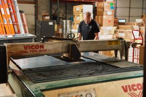image of a BVHVAC technician working in the BVHVAC workshop